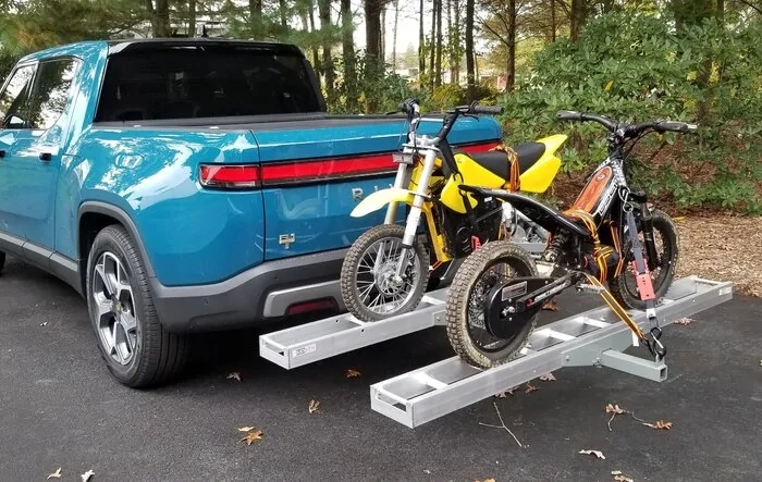 Hitch hauled mini dirt bikes trip