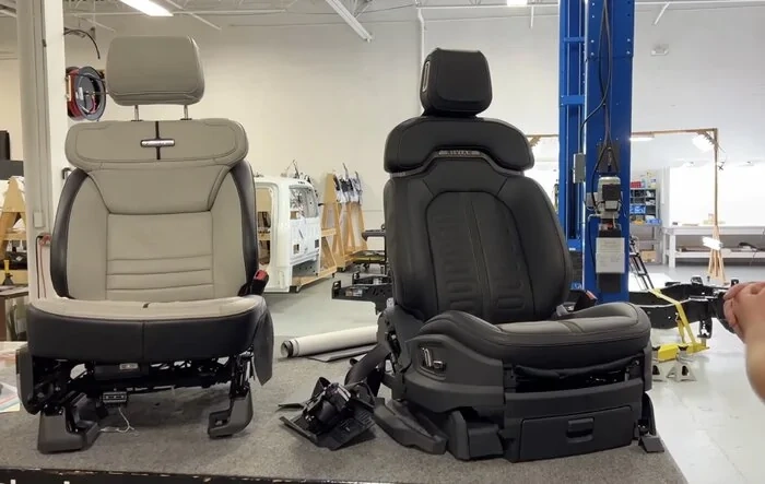 Rivian seats vs F-150 Lightning seats - Munro teardown review